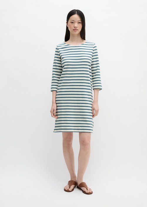 Striped jersey dress loose — Medium Blue