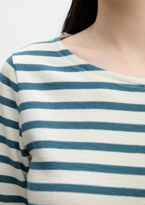 Striped jersey dress loose — Medium Blue