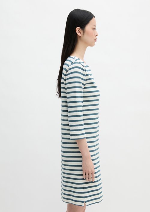 Striped jersey dress loose — Medium Blue