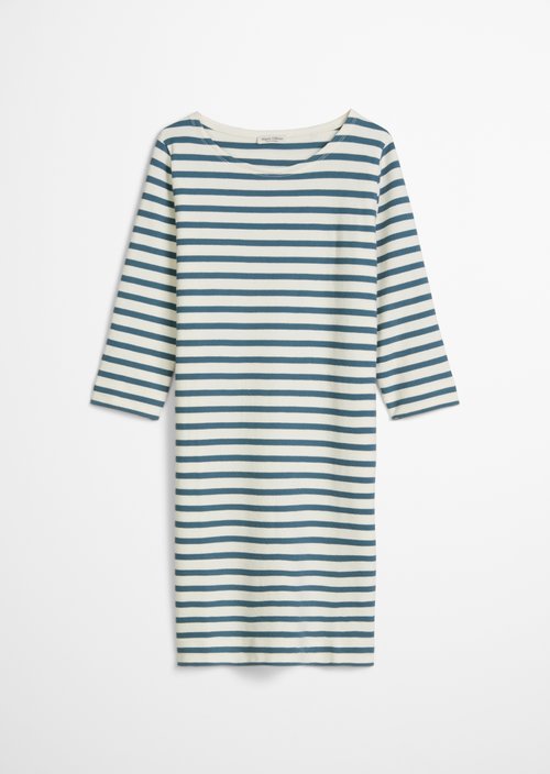 Striped jersey dress loose — Medium Blue