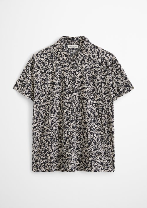 Regular jersey polo blouse — Black