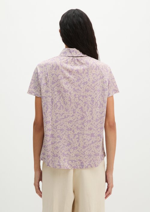 Regular jersey polo blouse — Light Pink