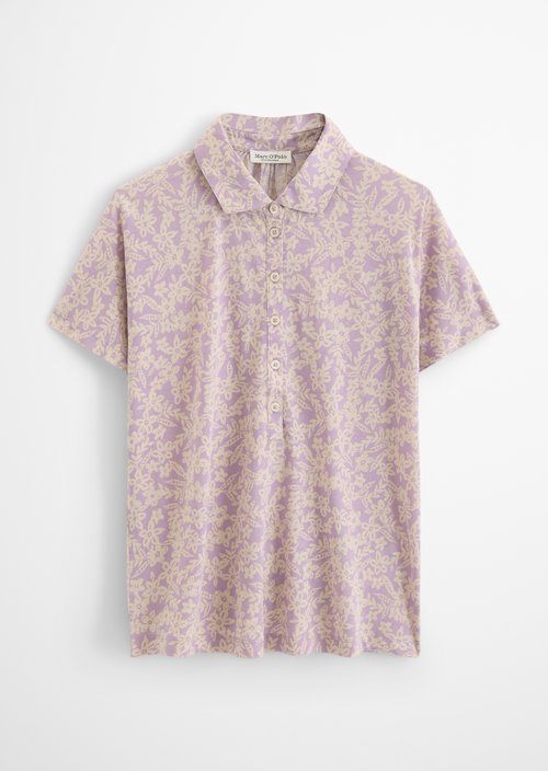 Regular jersey polo blouse — Light Pink