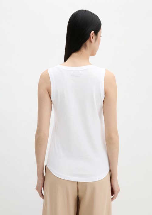 Regular sleeveless T-shirt — White