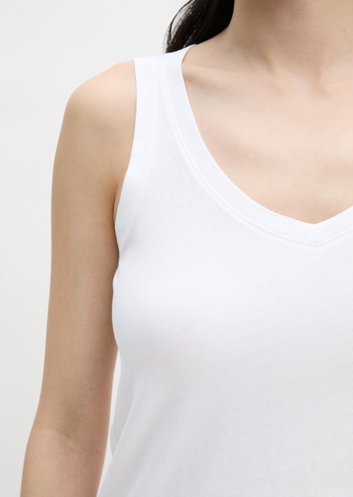 Regular sleeveless T-shirt — White