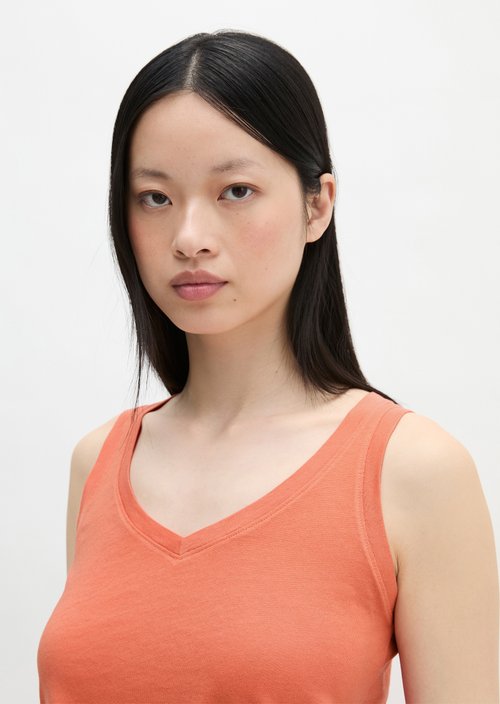 Regular sleeveless T-shirt — Warm Orange