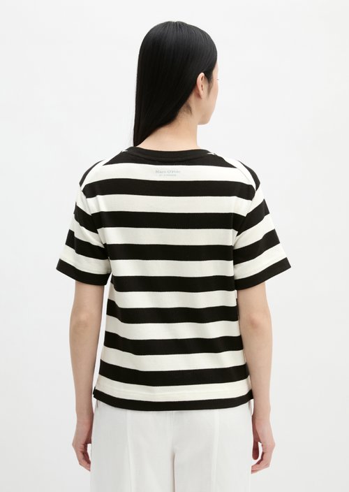 Striped T-shirt loose — Dark Blue