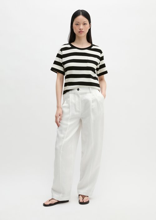Striped T-shirt loose — Dark Blue