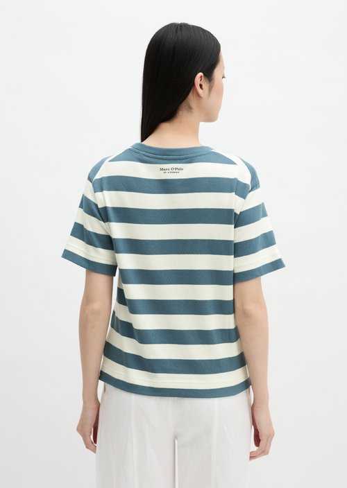 Striped T-shirt loose — Light Blue