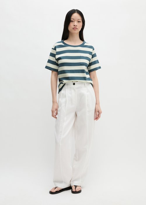 Striped T-shirt loose — Light Blue