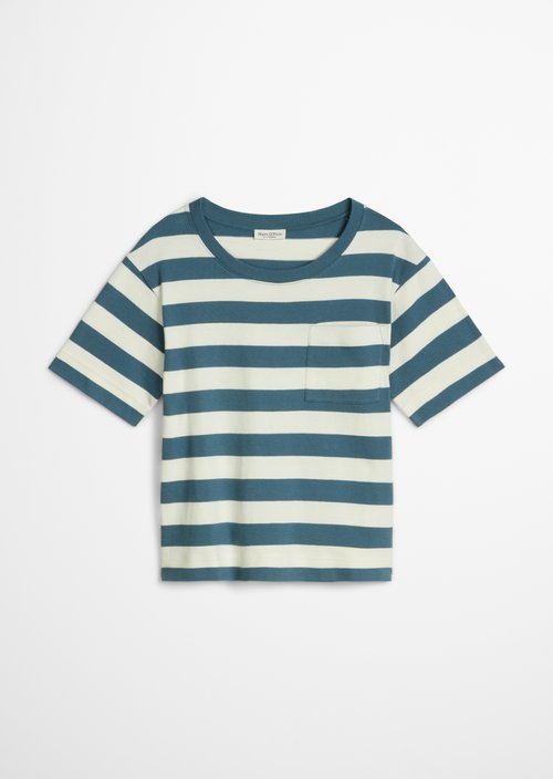 Striped T-shirt loose — Light Blue