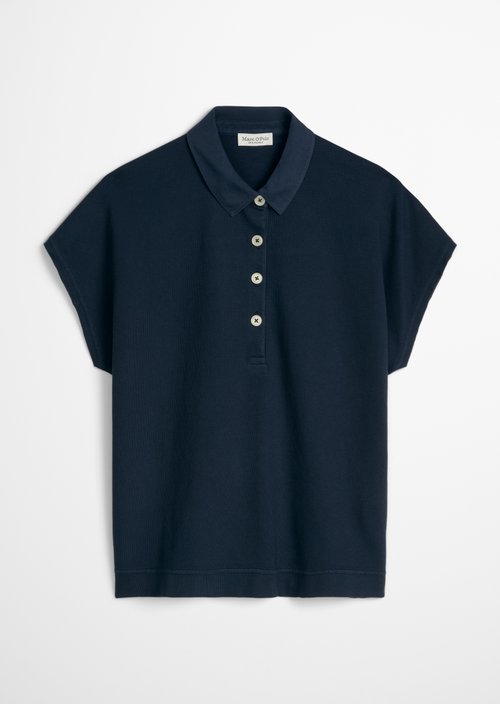 Loose polo shirt — Deep Night Blue