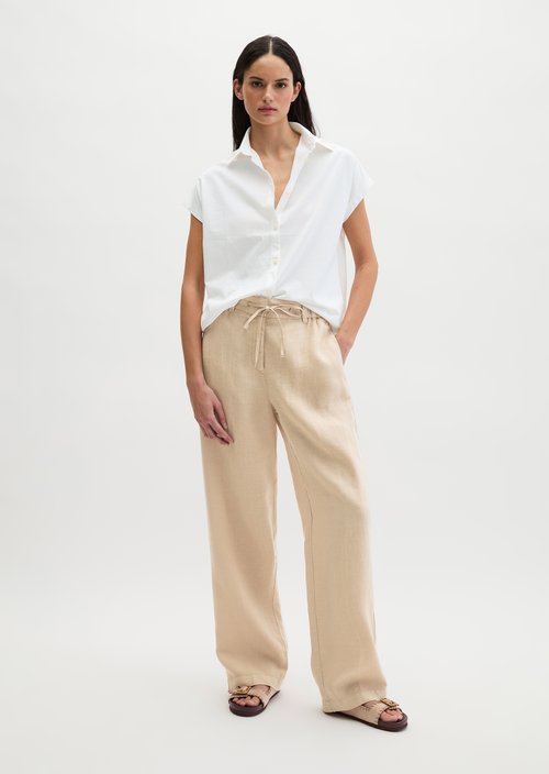 Jersey blouse wide — White Cotton