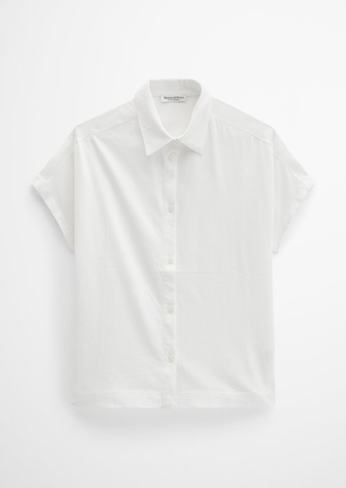 Jersey blouse wide — White Cotton