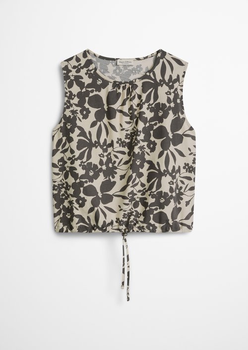 Loose T-shirt with drawstring — Medium Grey