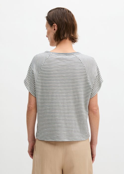 Regular striped T-shirt — Aqua
