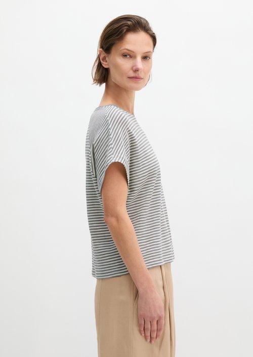 Regular striped T-shirt — Aqua