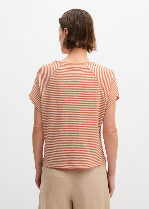 Regular striped T-shirt — Medium Orange