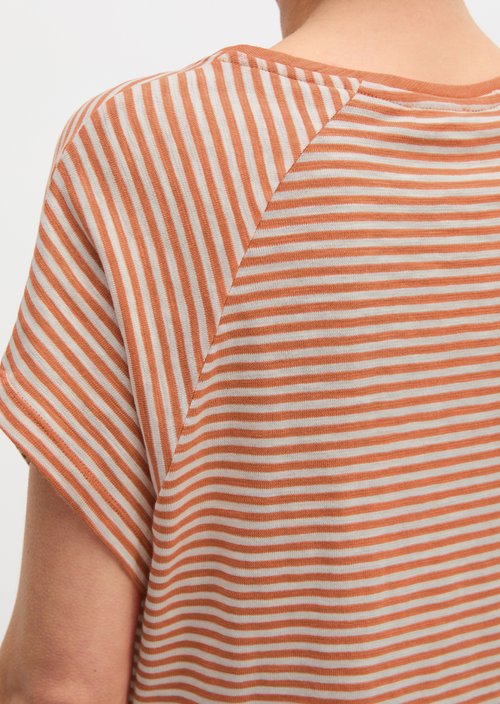 Regular striped T-shirt — Medium Orange