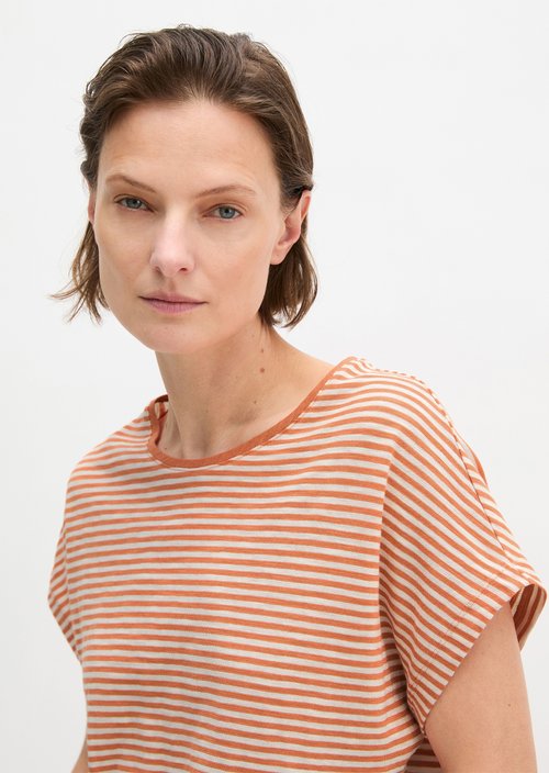 Regular striped T-shirt — Medium Orange