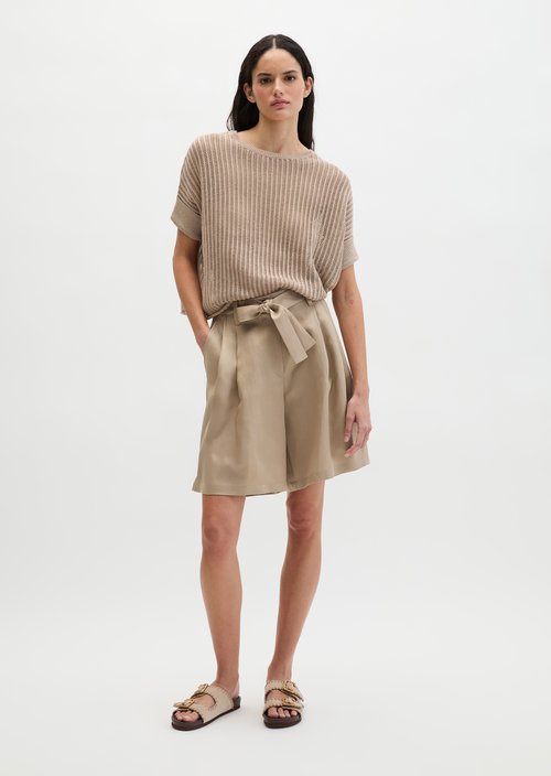 Short sleeve knitted sweater boxy — Sandpaper
