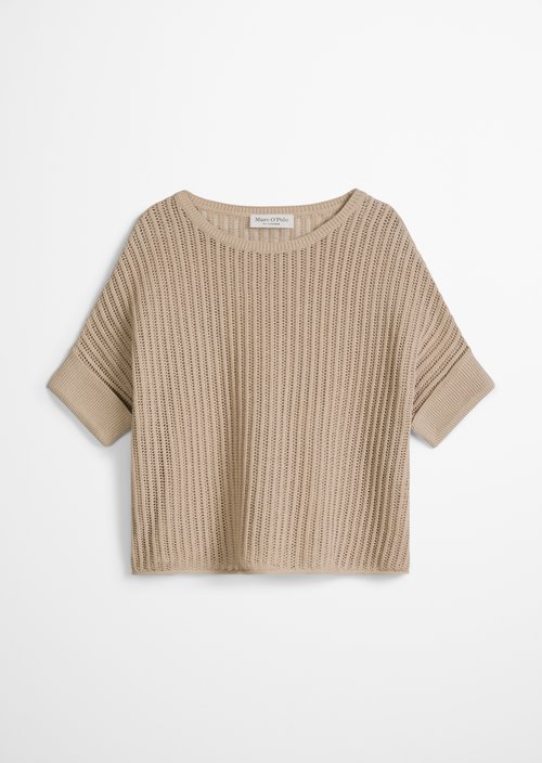 Short sleeve knitted sweater boxy — Sandpaper
