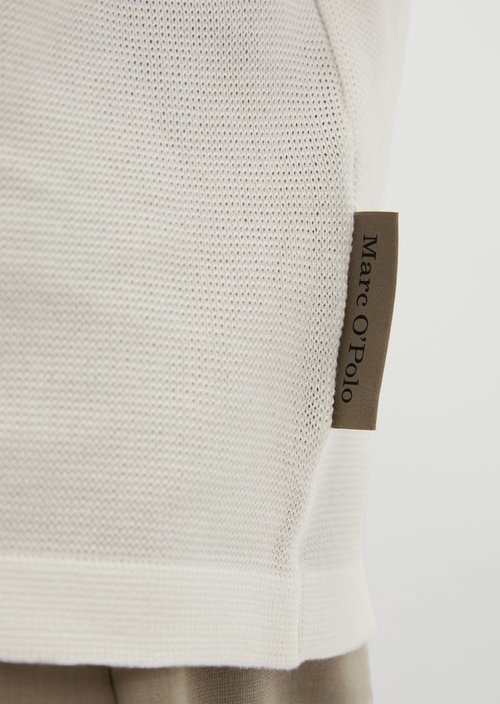 Fine knit shirt DFB Travel Collection — Silky White