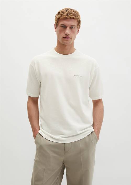 Feinstrickshirt DFB Travel Collection Silky White in Frontalansicht
