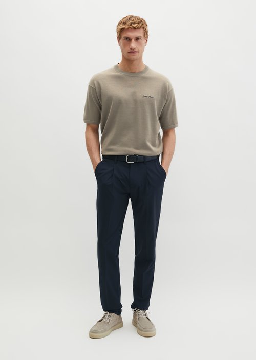 Fine knit shirt DFB Travel Collection — Frozen Taupe