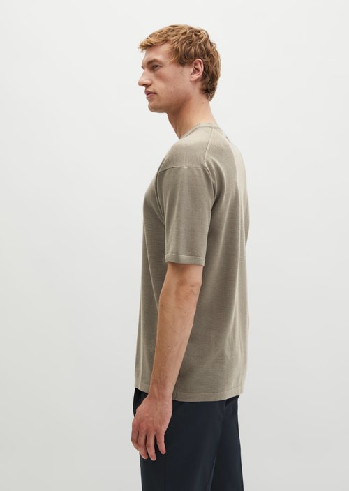 Fine knit shirt DFB Travel Collection — Frozen Taupe