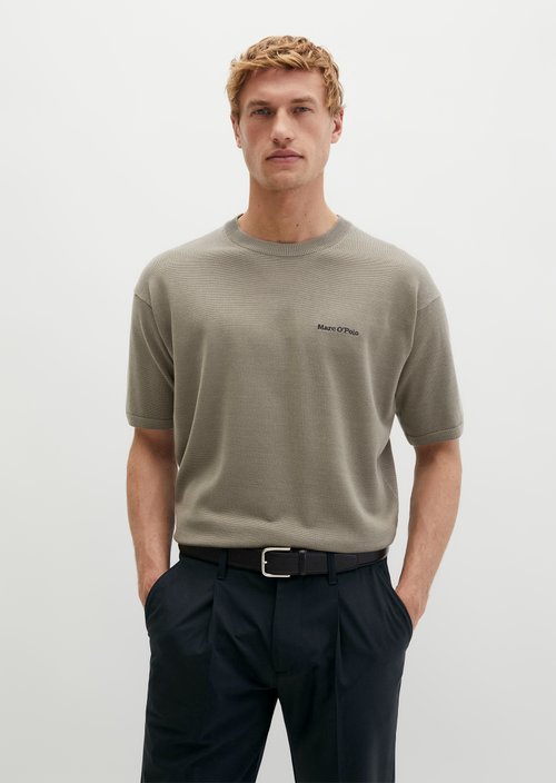 Fine knit shirt DFB Travel Collection — Frozen Taupe