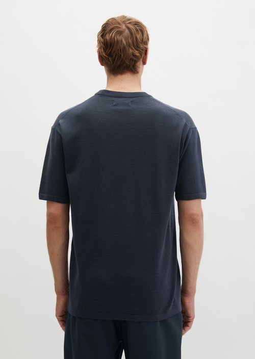 Fine knit shirt DFB Travel Collection — Deep Night Blue