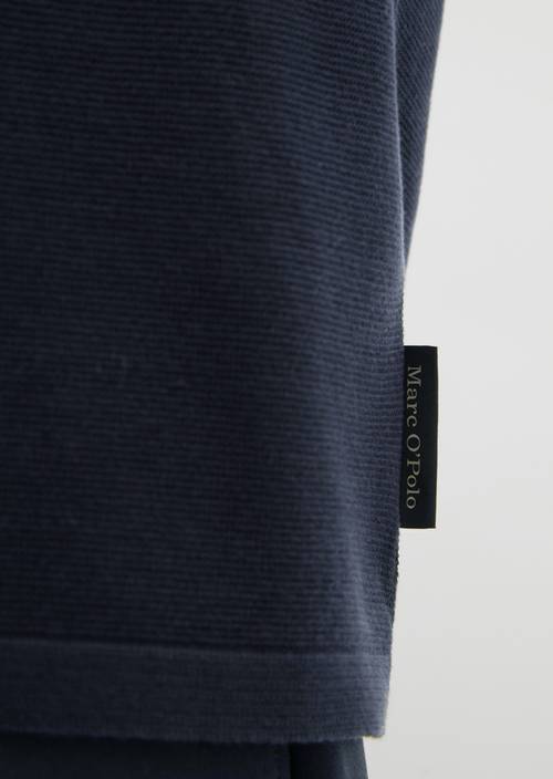 Feinstrickshirt DFB Travel Collection Deep Night Blue in Detailansicht