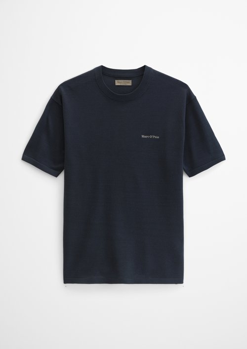 Fine knit shirt DFB Travel Collection — Deep Night Blue