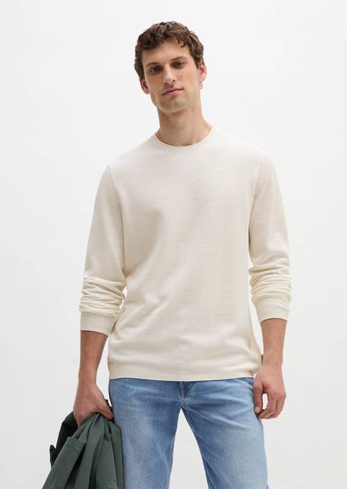 Pullover regular White Cotton in Frontalansicht