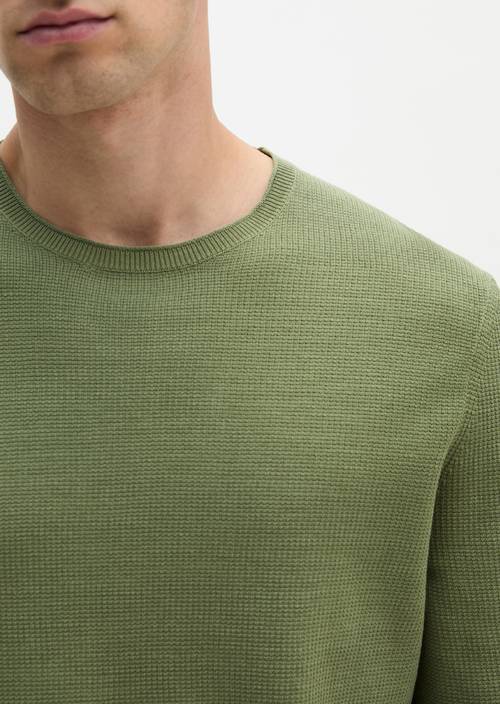 Pullover regular Sage Green in Detailansicht