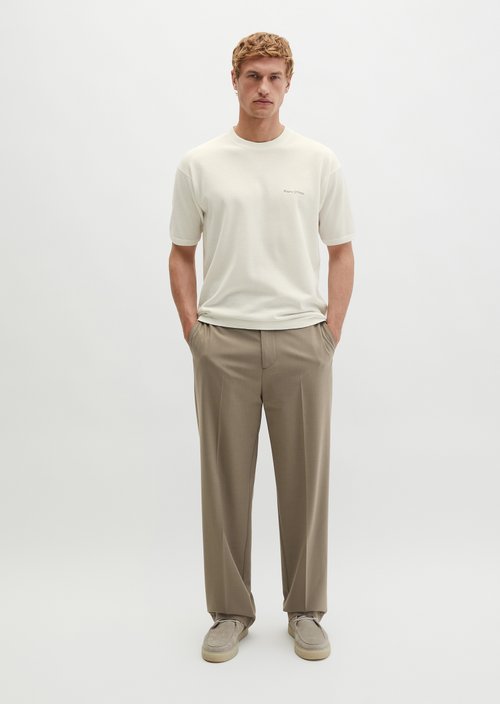 Travel Collection short-sleeved sweater — Silky White