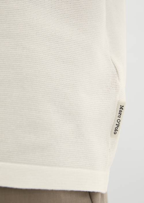 Kurzarm-Pullover Travel Collection Silky White in Detailansicht