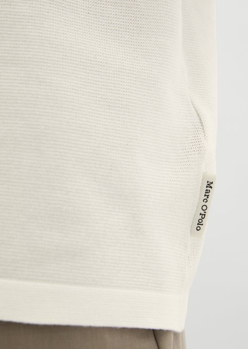 Travel Collection short-sleeved sweater — Silky White