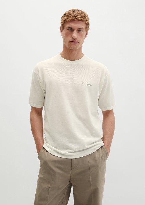 Travel Collection short-sleeved sweater — Silky White