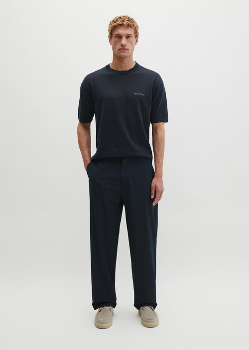 Travel Collection short-sleeved sweater — Deep Night Blue
