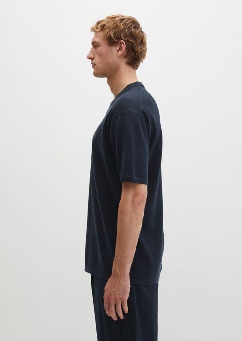Travel Collection short-sleeved sweater — Deep Night Blue