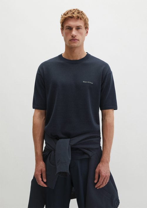 Travel Collection short-sleeved sweater — Deep Night Blue