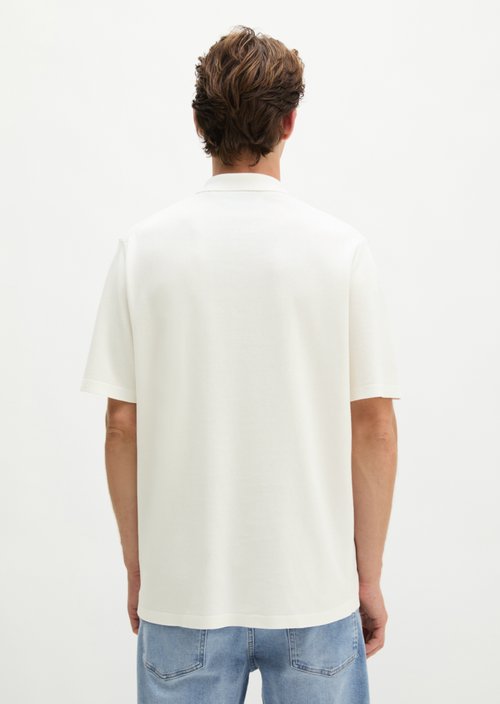 Regular knit polo shirt — Silky White