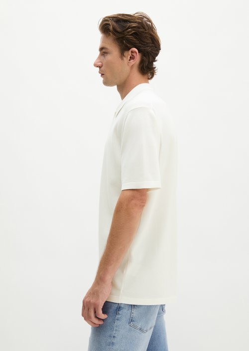 Regular knit polo shirt — Silky White