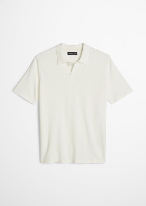 Regular knit polo shirt — Silky White
