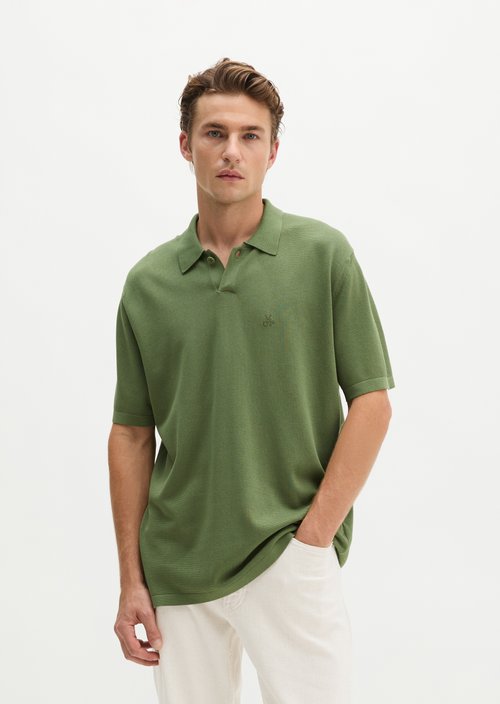 Regular knit polo shirt — Sage Green