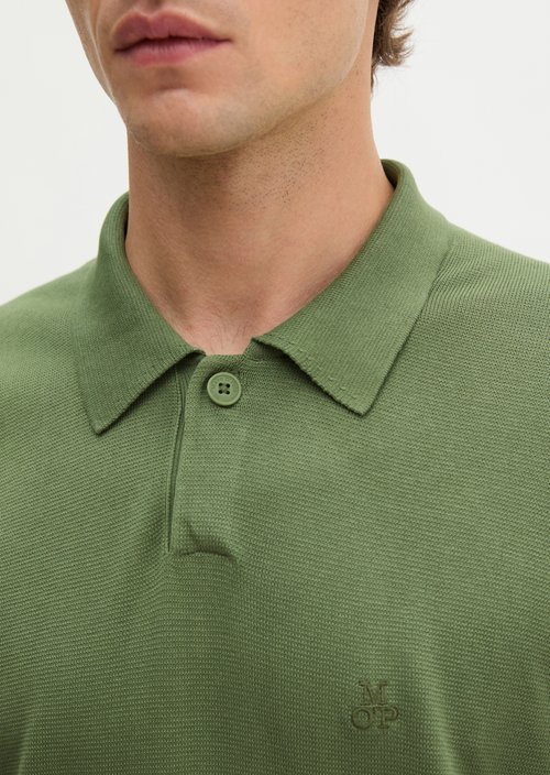 Regular knit polo shirt — Sage Green