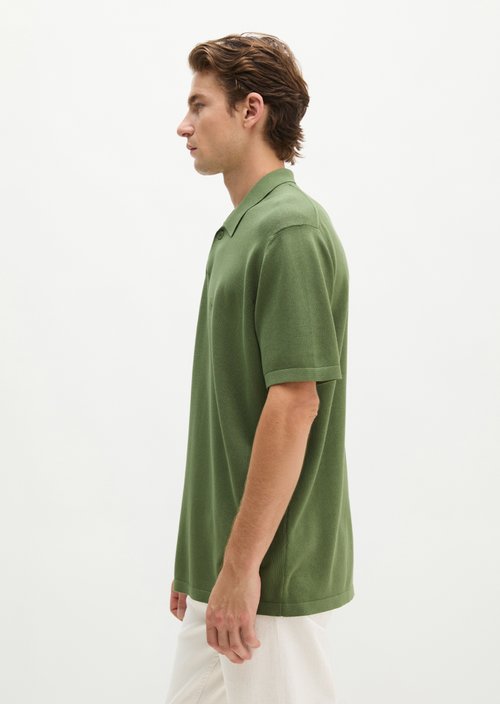 Regular knit polo shirt — Sage Green