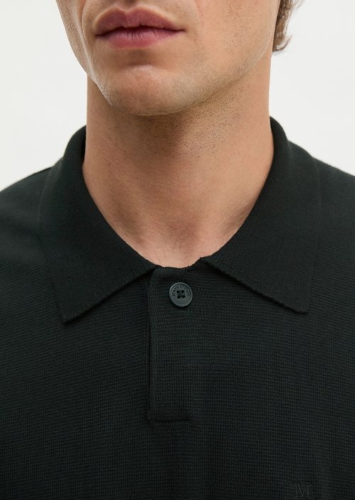 Regular knit polo shirt — Dark Navy